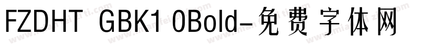 FZDHT  GBK1 0Bold字体转换
